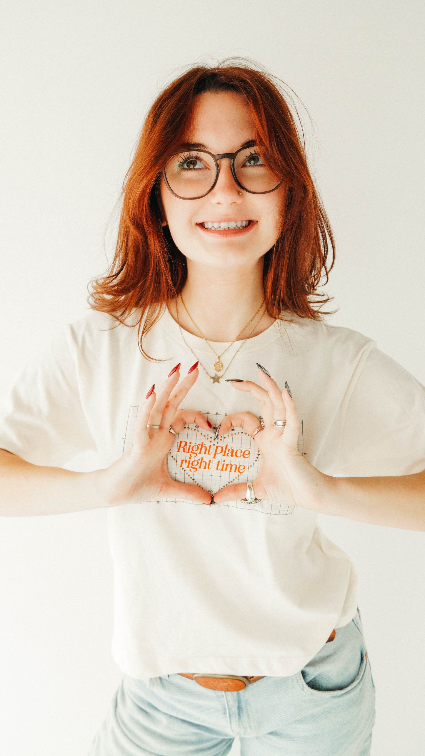 Marching Band Drill Dot Boxy Crop Top "Right Place, Right Time"