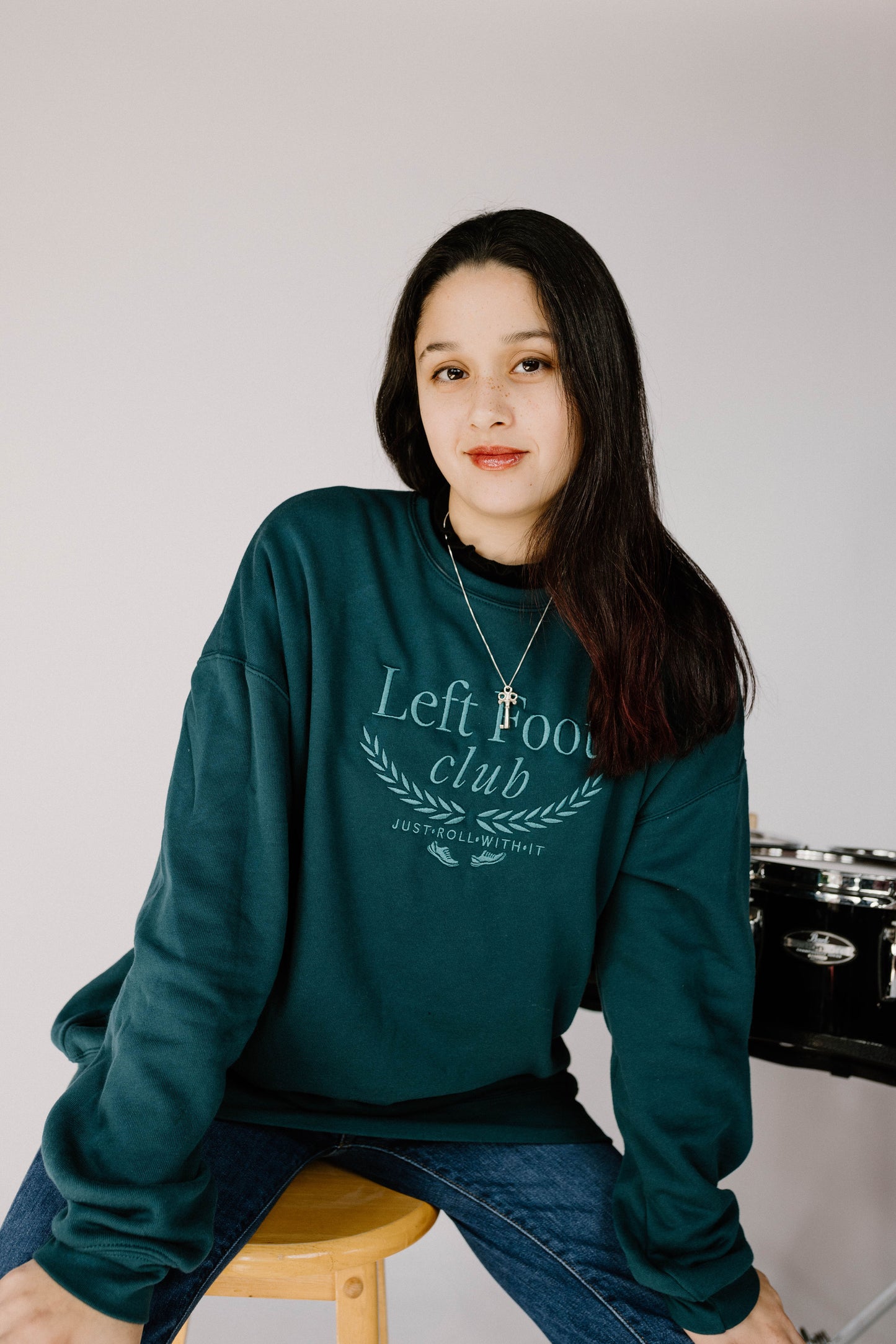 LEFT FLOOT CLUB EMBROIDERED CREW NECK