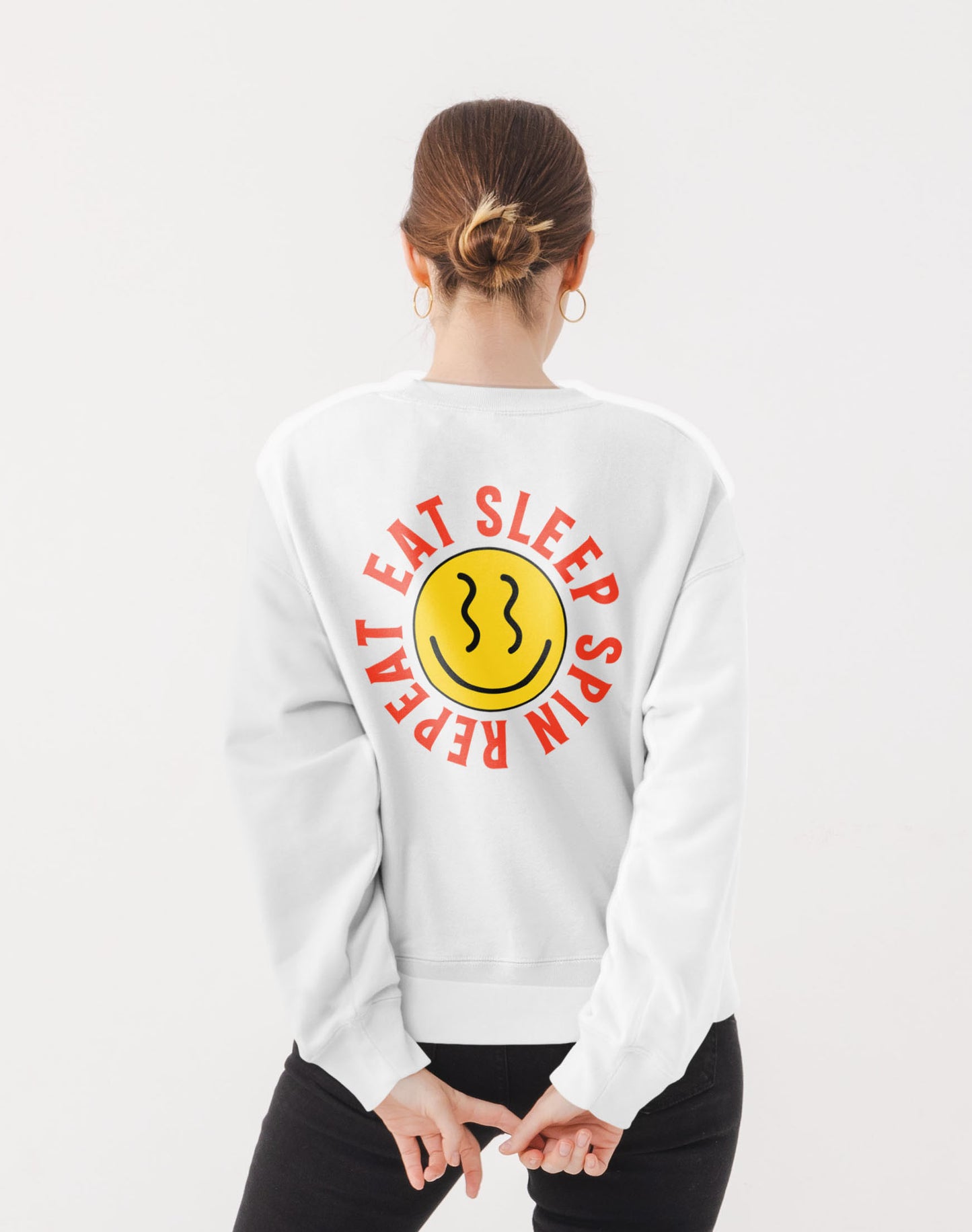 EAT SLEEP SPIN REPEAT" CREW NECK
