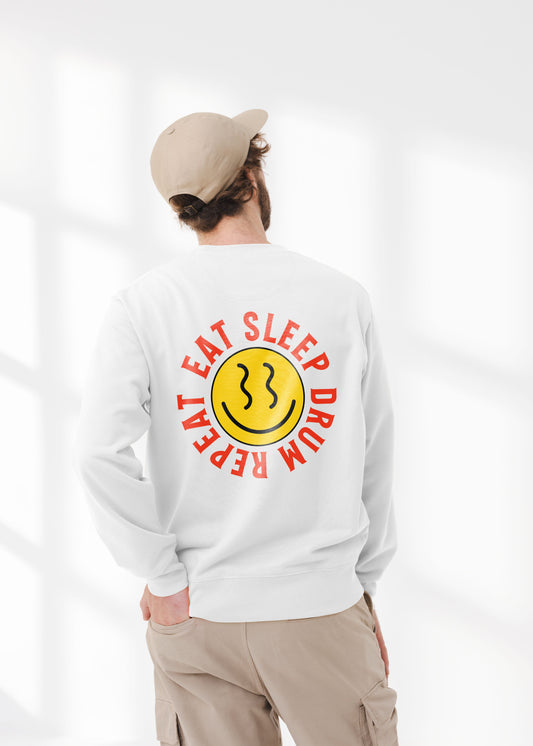 "EAT SLEEP DRUM REPEAT" CREW NECK