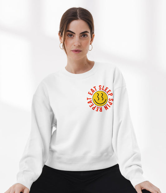 EAT SLEEP SPIN REPEAT" CREW NECK