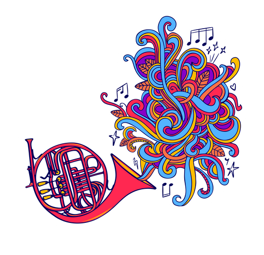 FRENCH HORN STICKER