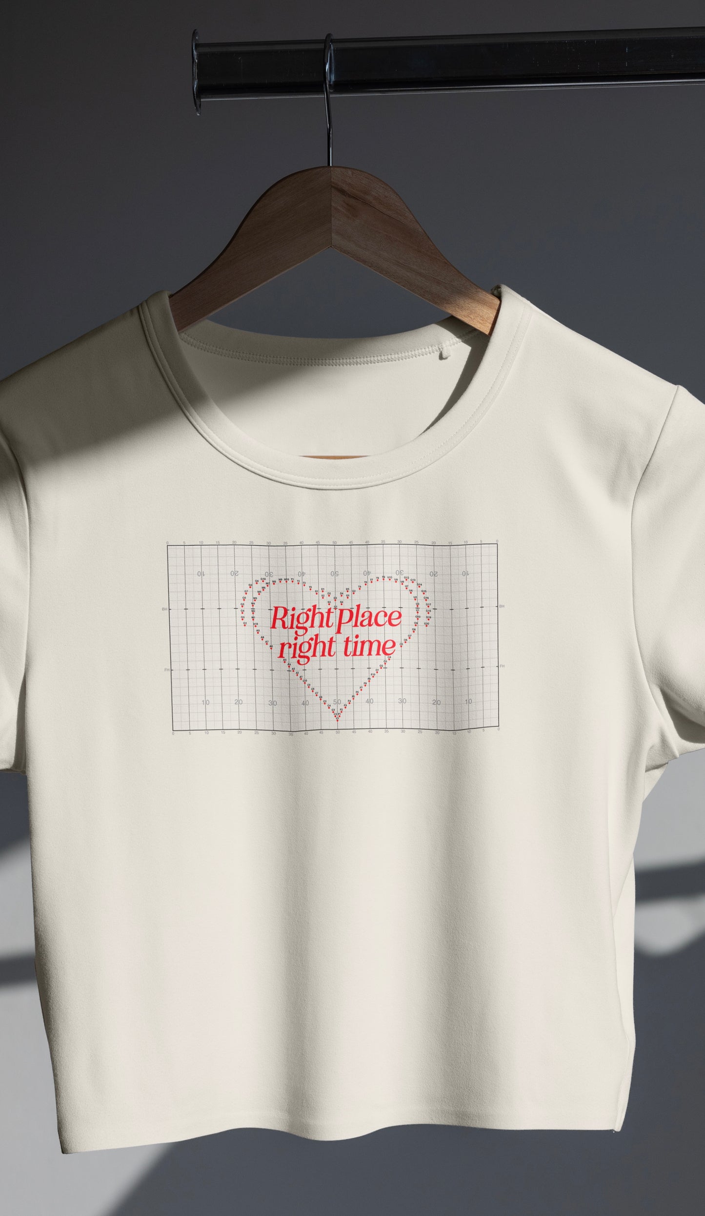 Marching Band Drill Dot Boxy Crop Top "Right Place, Right Time"