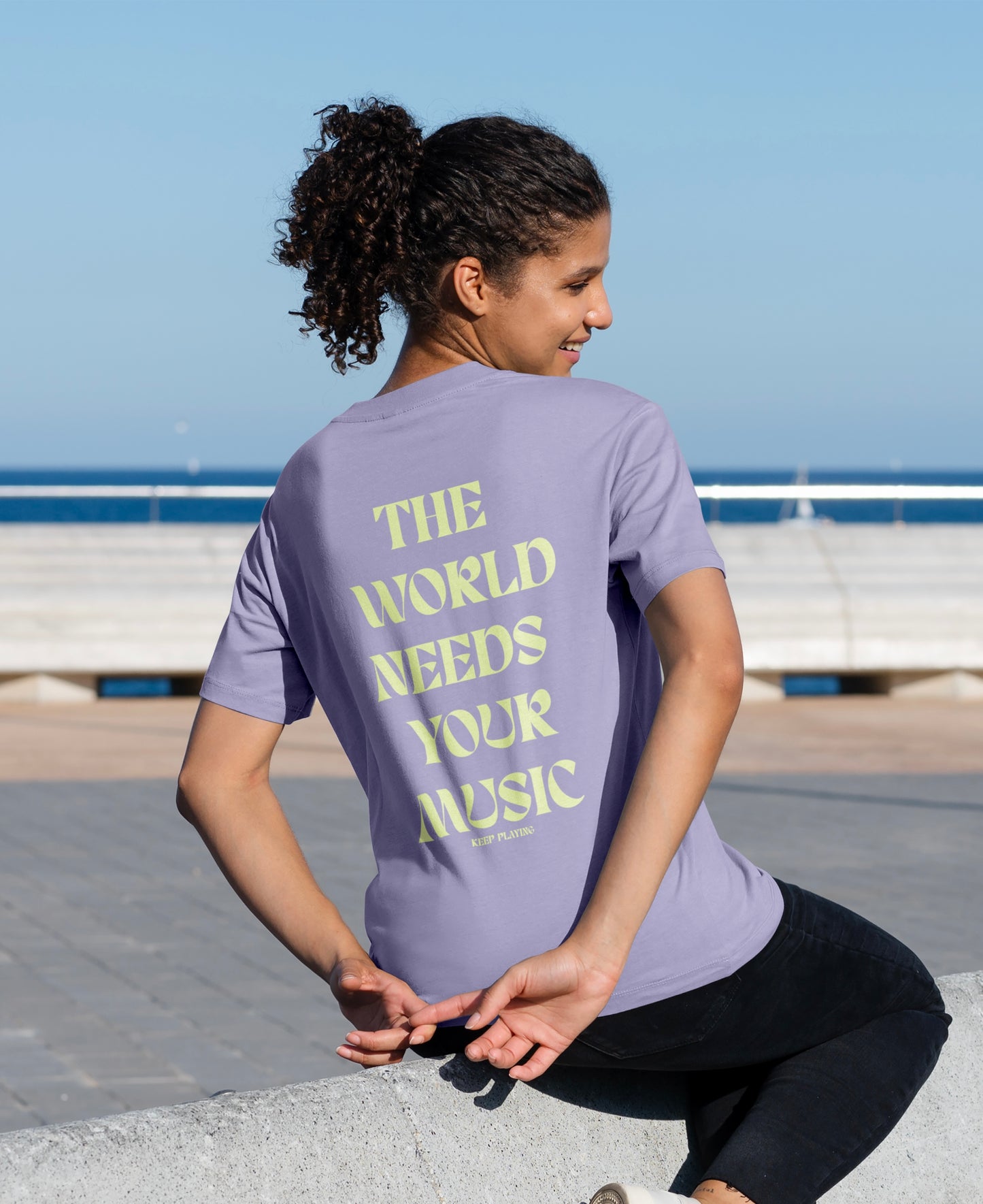 THE WORLD NEEDS YOUR MUSIC TSHIRT, KEEP PLAYING