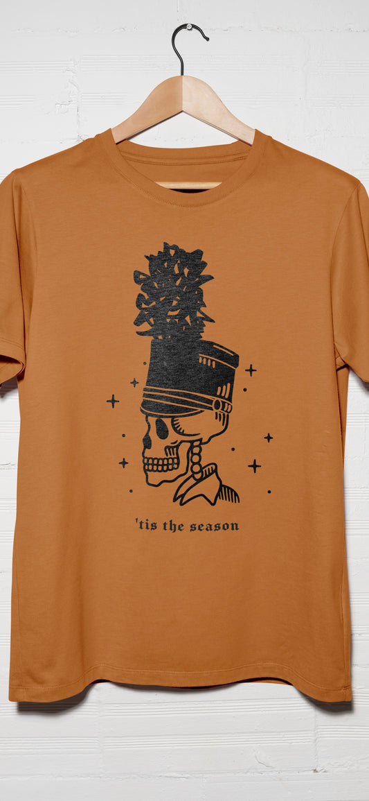 SKELETON MARCHING BAND SHIRT, 'TIS THE SEASON TSHIRT